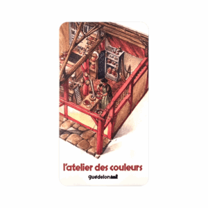 tin of 12 Guédelon coloured pencils