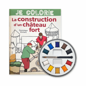 coffret coloriage à l'aquarelle Guédelon